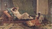 Frederick Goodall A New Light in the Harem (mk32) oil on canvas